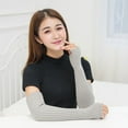 thumbnail image 2 of Langgg Polyester Womens Knitted Arm Cover With Moderate Elasticity Daily Travel And Comfortable coffee, 2 of 6