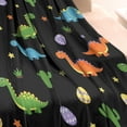 thumbnail image 3 of Black Dinosaurs Eggs Cacti Pattern Blanket,Comfortable Soft Flannel Throw Blanket,All Season,Warm Lightweight Blankets for Sofa Bed Couch Living Room Chair,30"x40", 3 of 4