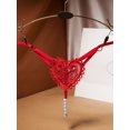 thumbnail image 5 of Hot Floral Embroidery Thongs, See Through Ultra Thin Pearl Massage Panties, Women's Lingerie & Underwear, 5 of 5