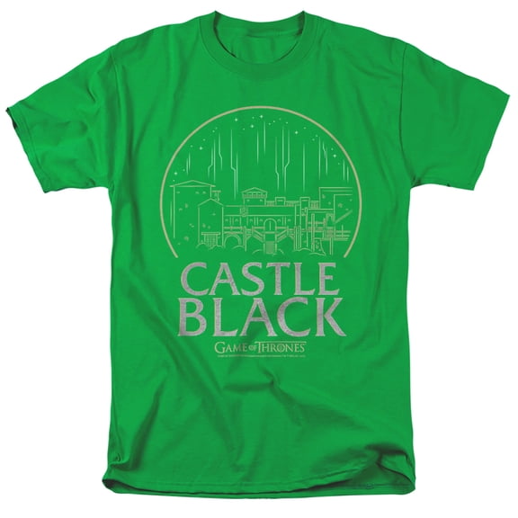 Game of Thrones Castle Black Unisex Adult T-Shirt, Kelly Green, Small