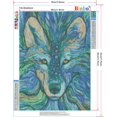 thumbnail image 2 of Pintura de diamante 5D – Kit de pintura de diamante para adultos y niños – Arte de diamantes de imitación de cristal redondo completo (lobo 13.8 x 17.7 pulgadas), 2 of 5