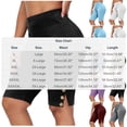 thumbnail image 3 of Busydd Leggings for Women Plus Size L-5XL Stretchy Slim Workout Leggings Solid Color Button Knee Length Gym Shorts Trendy Casual Slit Hem Running Yoga Shorts XXXXL, 3 of 9