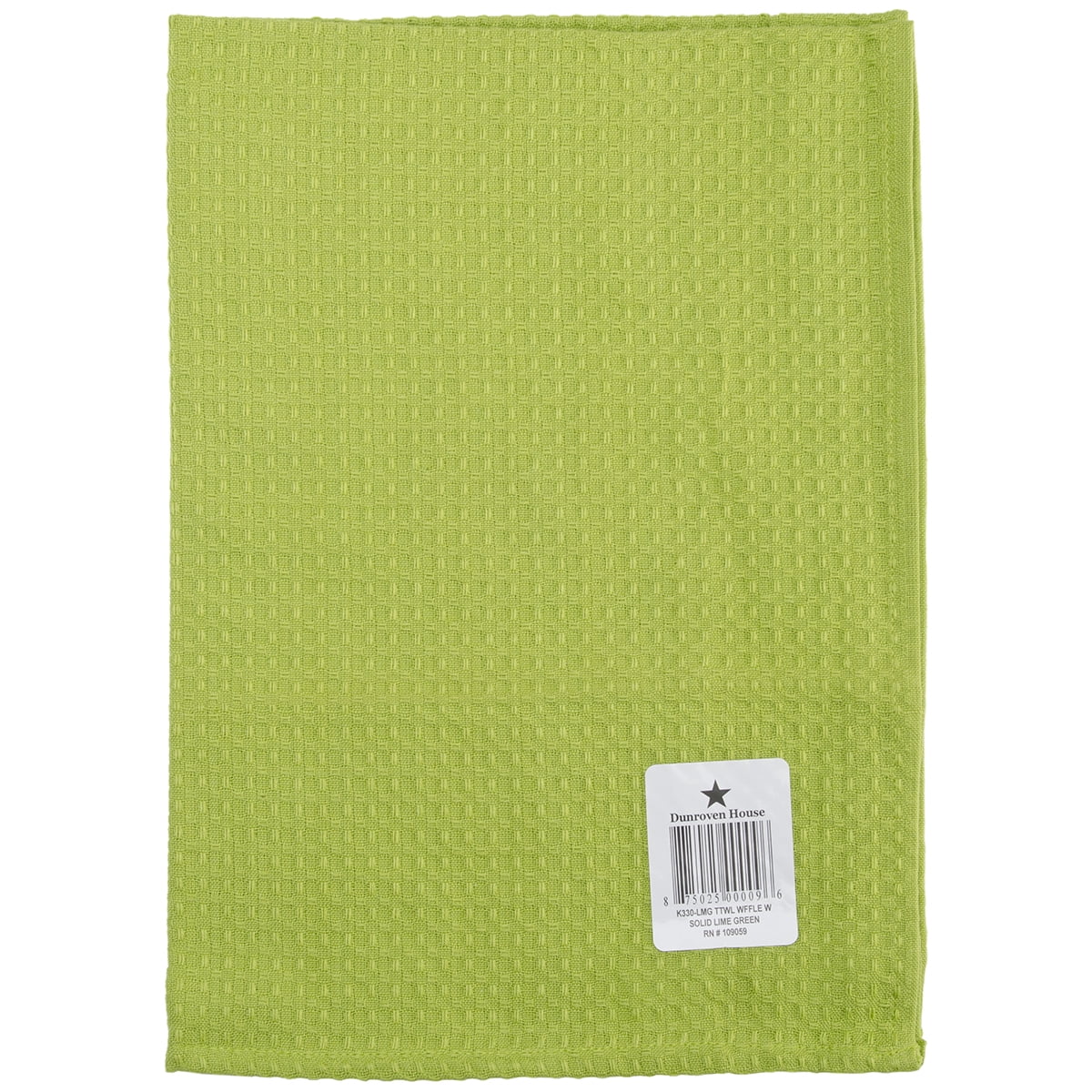 Dunroven House Waffle Weave Tea Towel 20"X28"Lime Green Walmart Canada
