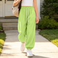 thumbnail image 2 of TIREOW Girls Boys Wide Leg Sweatpants Solid Color Elastic Waist Baggy Sweat Pants Kids Fashion Lightweight Casual Loose Fit Jogger Pants, 2 of 5