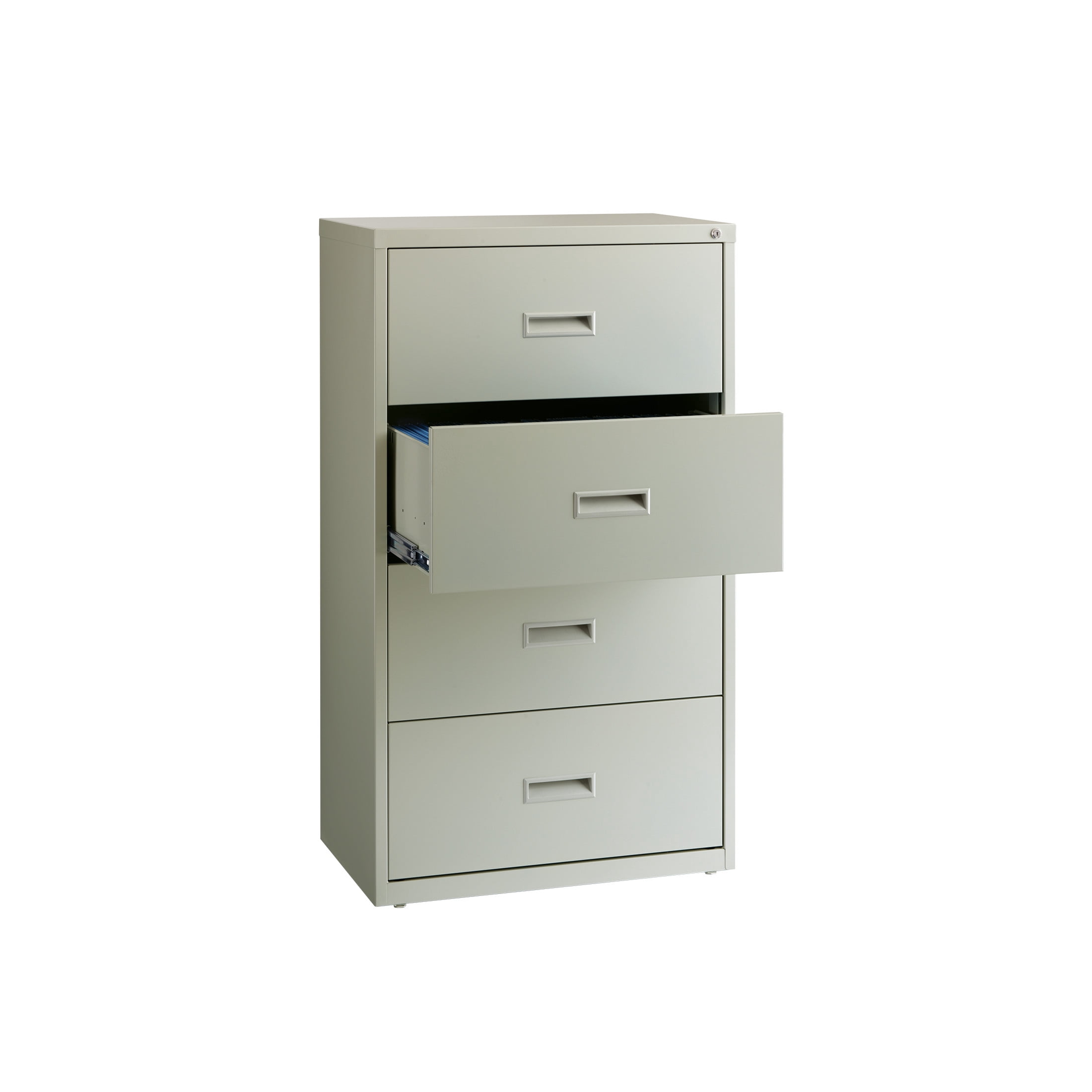 Hirsh 30-in Wide HL1000 Series Metal 4 Drawer Lateral File Cabinet in Light Gray
