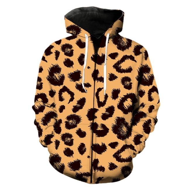 Sudadera con capucha y cremallera para hombre con textura de piel de animal, chaquetas, sudaderas, gran oferta 2024, camisetas informales con estampado 3D de gran tamaño, moda primaveral