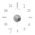 thumbnail image 1 of Inteprter Reloj de pared eléctrico de estilo moderno, reloj de pared de acero inoxidable, pegatinas de espejo para restaurante en casa, relojes, Electrodomésticos Plata Inteprter HA082943-02, 1 of 1