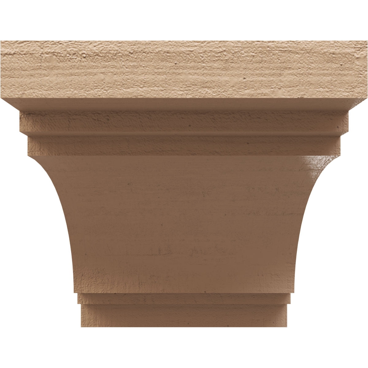 9"W x 18"D x 9"H Wide Pescadero Rough Cedar Woodgrain TimberThane Corbel, Primed Tan