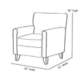 thumbnail image 3 of Southern Home Furnishings Bella Blush Fabric Accent Chair in Mauve Pink, 3 of 3