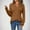Coffee, variant on Itsame Knitted Sweater Women Long Sleeves Knitted Sweatershirt High Neck New Solid Color Sweatshirts Beige Size L