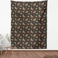 thumbnail image 4 of Ambesonne Bohemian Fabric by the Yard Upholstery, Deer with Flower Moon Art, 1 Yard, Pale Cinnamon and Mustard, 4 of 5