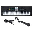 thumbnail image 3 of Teclado Electrónico de Música Digital de 61 Teclas, Teclado, Piano Eléctrico, Regalos para Niños , Blanco negro, 3 of 9