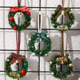thumbnail image 2 of Mini Christmas Wreaths,3" Dollhouse Miniature Christmas Tree Decoration,Garland Wreath Mini Craft Wreaths Winter Snow Ornaments for Decorating and Model Making(A), 2 of 9