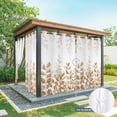 thumbnail image 6 of Outdoor Curtains for Patio Waterproof, Eucalyptus Leaves Outdoor Privacy Panels Grommet, Spring Plants Country Yellow Blackout Outside Curtains for Porch/Cabana/Pergola/Gazebo 54"x95", 1 Panel, 6 of 8