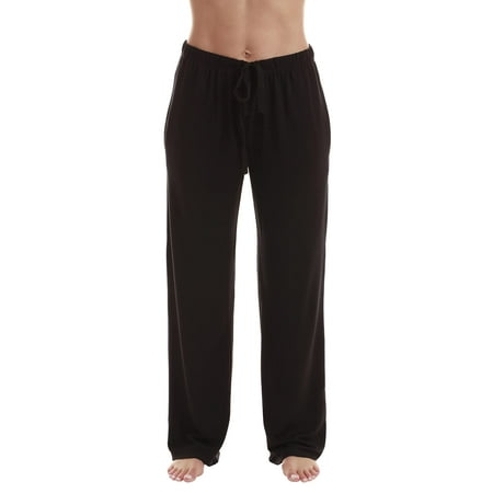 

Just Love Fleece Pajama Pants for Women Sleepwear PJs (Black - Hacci Fabric Large)