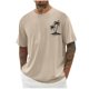 thumbnail image 2 of Tops para hombre, blusas y camisas de cuello redondo y manga corta para hombre, blusas casuales de moda con cuello redondo y estampado para hombre, blusas de poliéster para hombre., 2 of 5