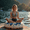 Blue, variant on Laitimia 31'' Large Round Floor Pillow Meditation Cushion, Boho Meditation, Memory Foam Filling, for Yoga or Relaxation, Blue