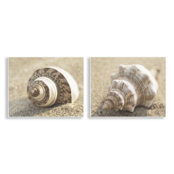Stupell Industries Neutral Tone Sea Life Animals Painting Unframed Art Print Wall Art, 14 x 11, Set of 2