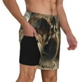thumbnail image 2 of Fuzoiu Ancient Skull Cave Landscape Print Men's Swim Shorts,Quick-Dry Double-Layer Swim Trunks,Board Trunks,Beach Shorts Swimwear Bathing Suits-XX-Large, 2 of 6