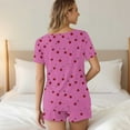 thumbnail image 6 of Goodtrade8 Petite Woman Plus Pajamas with Pocket Sleepwear V-Neck Casual Printed Short Sleeve Women Pj Sets, 6 of 8