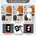 thumbnail image 3 of Yayeee Duplex Wall Plate 1-Gang 4.5"x2.7" Home Receptacle Light Switch Decorative Outlet Cover, White Abstract Shapes, 3 of 7