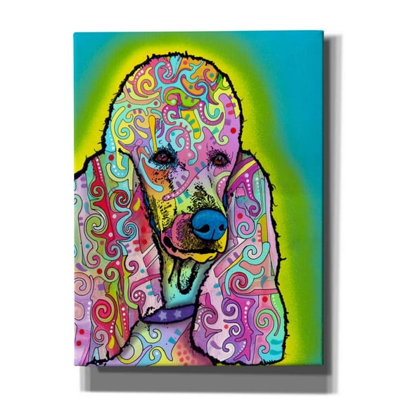 Epic Graffiti 'Poodle' by Dean Russo, Giclee Canvas Wall Art, 12"x16"