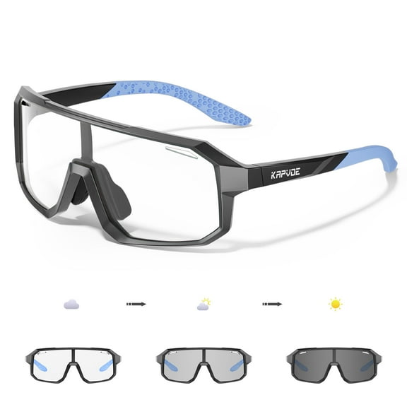 KAPVOE Photochromic Kids Sunglasses Youth Baseball Sunglasses for 6-14 boys girls UV400 Sports Softball Cycling Glasses