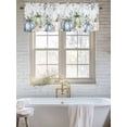 thumbnail image 6 of Fall Pumpkin Valances for Windows Green Eucalyptus Leaves Flower Letter Harvest Kitchen Valance Curtain Rod Pocket Small Curtains for Cafe Bathroom Laundry Basement 42" x 12", 6 of 8