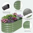 thumbnail image 6 of Galvanized Raised Garden Bed Kits, 4x2x1.4FT Metal Raised Beds Outdoor for Gardening, 17'' Tall Large Steel Raised Planter Bed for Vegetables &  Patio Ground Planter Box - Green, 6 of 6