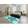 thumbnail image 5 of Ahgly Company Machine Washable Indoor Square Transitional Blue Area Rugs, 7' Square, 5 of 7