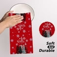 thumbnail image 6 of Festive Christmas Tree Kitchen Towels - 4-Pack Absorbent Decorative Washcloths for Holiday Decor, Soft Guest Hand Towels & Practical Gym Sports Towels，C, 6 of 9