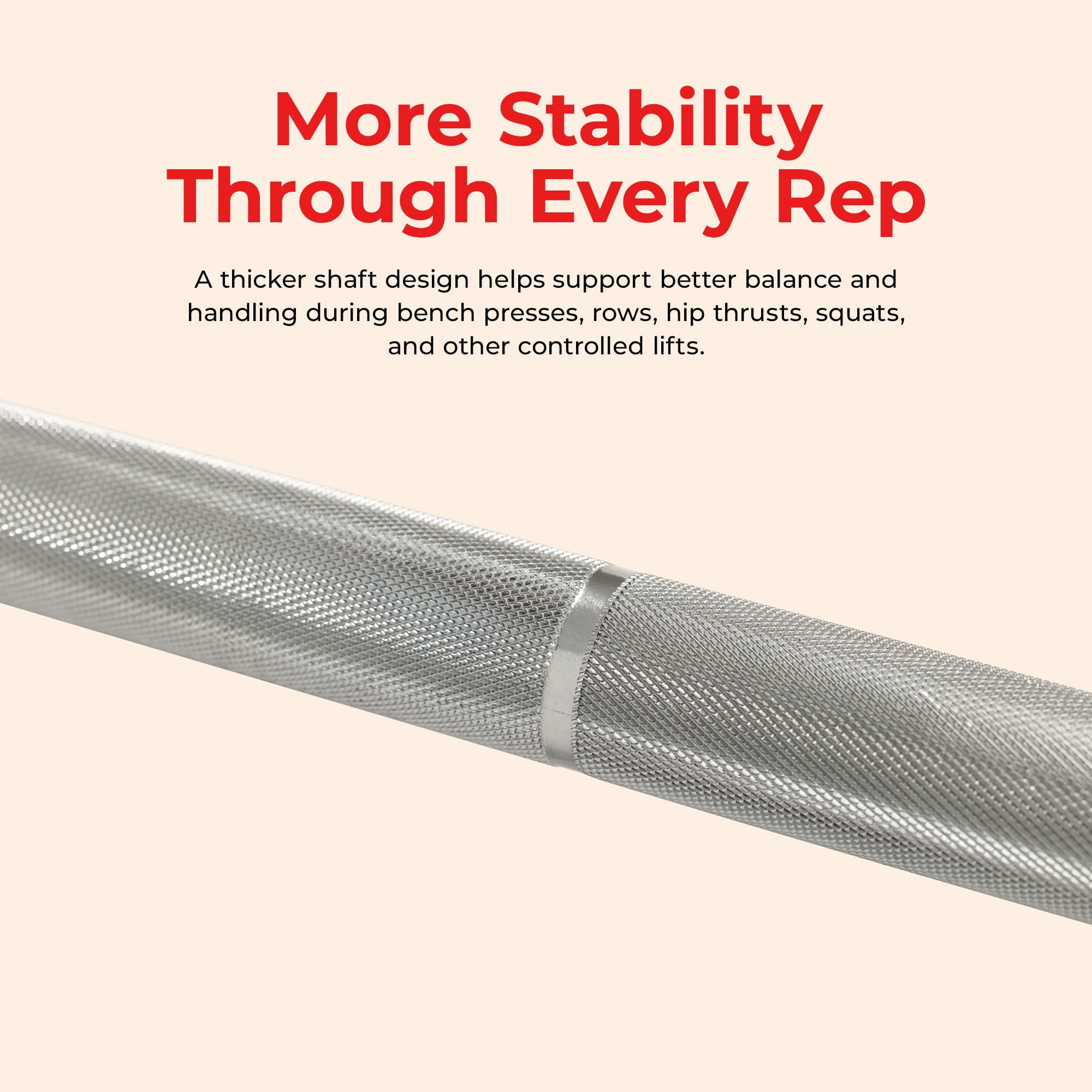 Sunny Health & Fitness 86” (7 ft) Olympic Barbell Bar with 30mm shaft diameter - SF-OB04-86-30