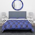 thumbnail image 3 of Designart 'Blue Leather Upholstery' Modern & Contemporary Duvet Cover Set, 3 of 4