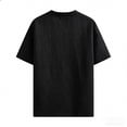 thumbnail image 3 of Men's Linen T-Shirt Short Sleeves Crew Neck Plain Fashion Designer Basic Soft Vacation Beach Tee for Men Big and Tall Size M-3XL Black, 3 of 5