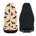 thumbnail image 4 of ZIATUBLE Dachshund Coffee Car Seat Covers Stretchy Vehicle Bucket Seat Cover Set 2 Packs Auto Seat Accessories Breathable Interior Vehicle Seat Protectors for Most Cars SUV Sedan, 4 of 7