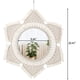 thumbnail image 4 of Espejo redondo para colgar en la pared, espejos decorativos grandes para decoración de pared, espejo circular con flecos hecho a mano para apartamento, guardería y dormitorio, 4 of 5