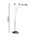 thumbnail image 5 of Benzara BM230127 Metal Arch Tree Floor Lamp with 5 Bulbs, Silver, 5 of 5