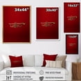 thumbnail image 4 of Designart "Triumph Of The Regal Red Trumpet II" Music Floater Framed Wall Decor, 4 of 5