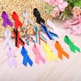 thumbnail image 4 of Uxcell 50 Pieces Red Polyester Ribbon Satin Pins, Awareness Ribbon Satin with Safety Pins, 4 of 6