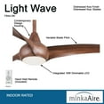 thumbnail image 4 of 52" Minka Aire Light Wave Distressed Koa Indoor Ceiling Fan Handheld Remote Control for Living Room Bedroom Kitchen Dining, 4 of 6