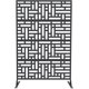 thumbnail image 3 of Historyli Panel Separador Exterior Metal Negro, Mampara Decorativa con Diseño Geométrico, Anticorrosivo, 3 of 8