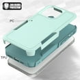 thumbnail image 2 of Decase Heavy-Duty Rugged Case for iPhone 15 Pro Max,Dual Layer Military Grade Drop Protection Anti-Fingerprint Anti-Scratch Hard Cover Silicone Bumper Shockproof Case for iPhone 15 Pro Max,Mint, 2 of 5