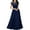 Navy Blue, variant on ZenCart Women's Lace Maxi Dress Crew Neck Pleated Swing A-line Dress Mother of The Bride Long Dress for Wedding Party