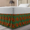 thumbnail image 1 of Paisley Bed Skirt, Pattern in Eastern Style Ornament with Flower and Paisleys Traditional, Elastic Bedskirt Dust Ruffle Wrap Around for Bedding Decor, 4 Sizes, Multicolor, by Ambesonne, 1 of 2