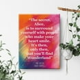 thumbnail image 3 of Inspirational Wall Art the Secret Quote Alice In Wonderland Watercolor Canvas Painting Prints for Home Wall Decor Framed Book Quote Artwork Gifts(12x15 Inch), 3 of 4