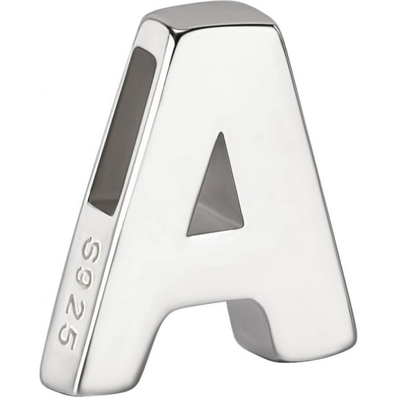 Letter Bead Letter-A Sterling Silver Capital Letter Alphabet Bead Initial Necklace Bracelet Pendant Charm for Jewelry Making Multi-color