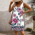 thumbnail image 3 of Hvot&aat Summer Dresses for Women Casual Print V-Neck Sleeveless Tank Dress A-Line Curve Hem Sundress Boho Hawaiian Beach Dress, 3 of 5