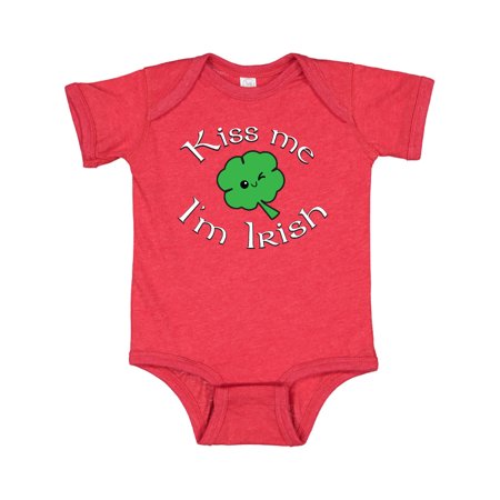 

Inktastic Kiss Me I m Irish Gift Baby Boy or Baby Girl Bodysuit