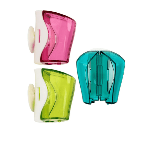 ACDANC 3 Pieces Toothbrush Covers,Compact Travel Toothbrush Holder for Home,Dustproof Innovative Suction Cup Family Toothbrush Case