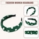 thumbnail image 5 of Polka Dot Headband, Knotted Headband for Women, Top Knot Elastic Hairband Hair Hoop, Non-Slip Wide Headband Hair Accessories, Green, 5 of 7